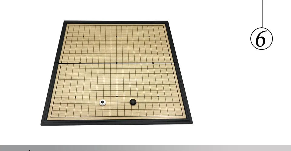 Easytoday High Quality Go Game Set Folding Chessboard Magnetic Go Game Pieces Black and White Chess Pieces Weiqi Games (6)
