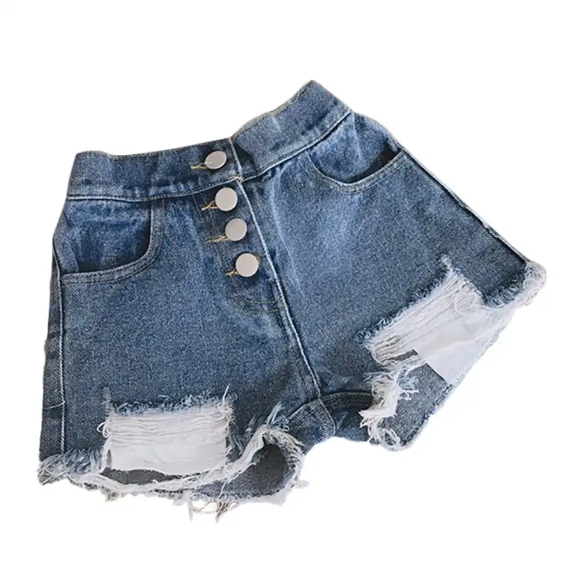 kids black jean shorts