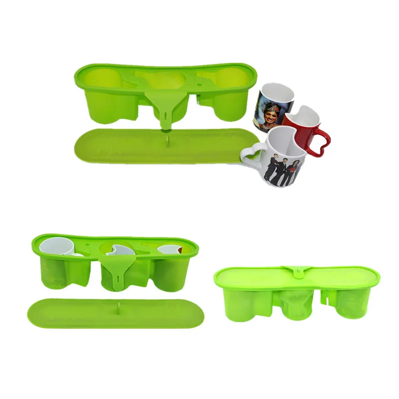 

Multiplepurpose Mug Clamp Silicone Rubber Mug Fixture Clamp For 11OZ Irregular Mugs 3D Sublimation
