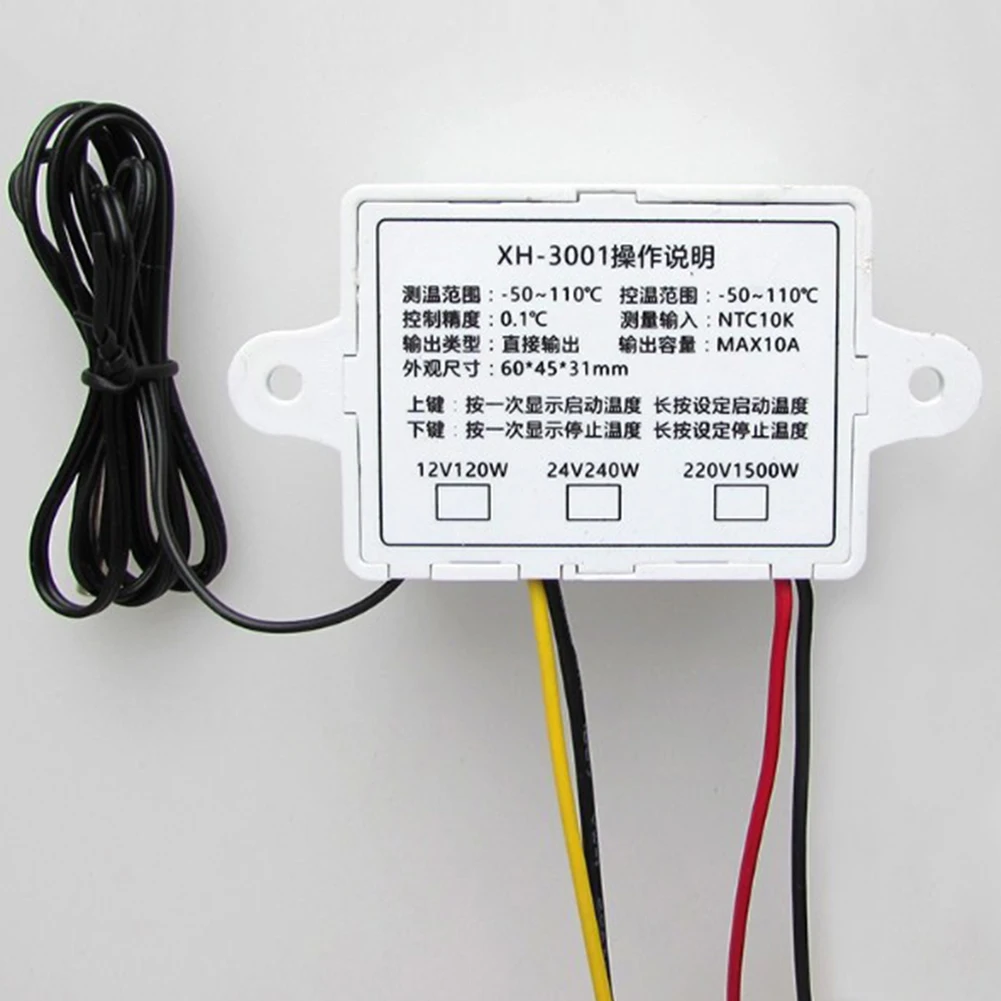 XH-W3001 цифровой Температура контроллер 10A 12V 24V 220V качества регулятор температуры с термопарным термостат с ЖК-дисплей Дисплей#2