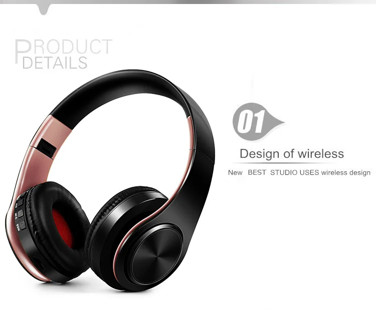 2021 Upgrading  Wireless Bluetooth Headphones Stereo Headset Music sports Over the Earphone with Mic for Iphone Sumsamg  Huawei