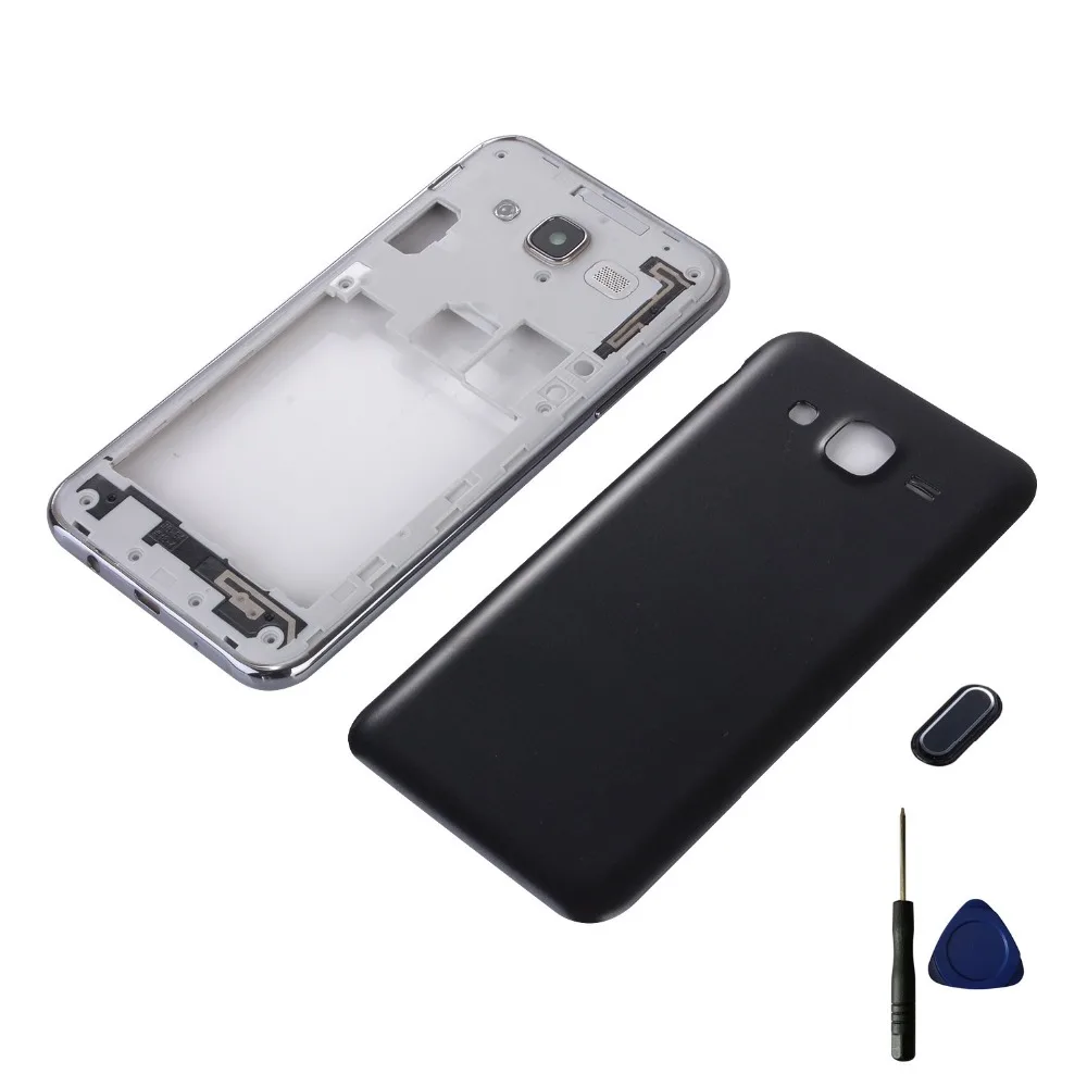 

For Samsung J7 2015 J700 J700F J700H J700M Housing Middle Frame + Battery Back Cover + Home Button Return Key Keypad +Tools