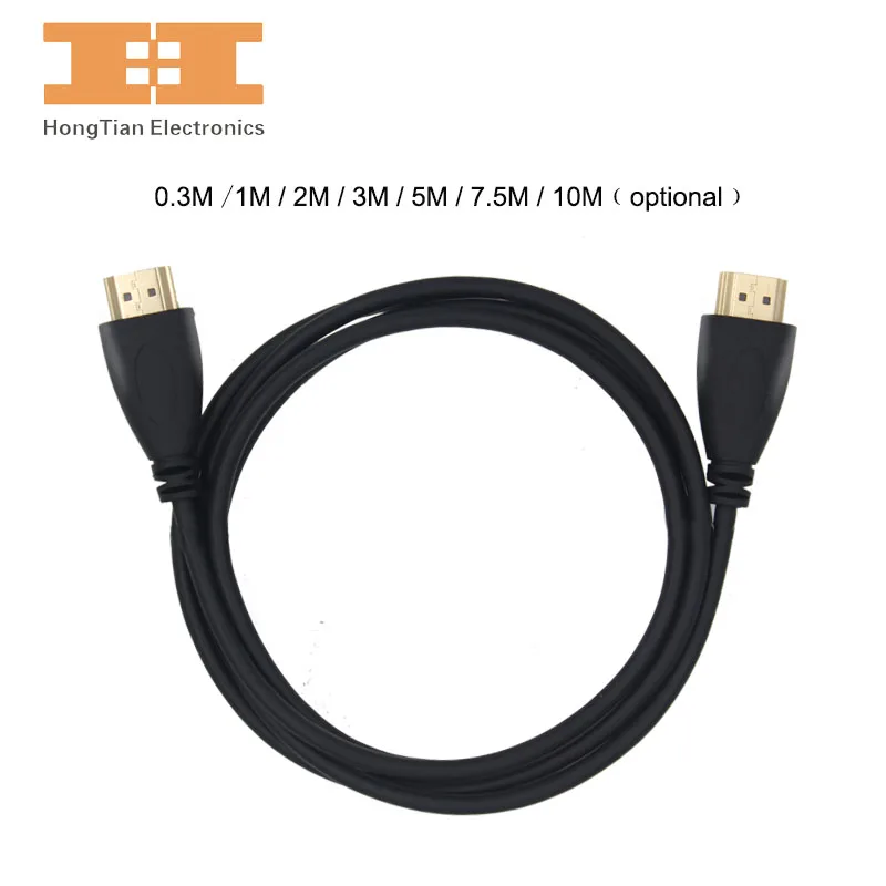 HDMI кабель 1080P высокоскоростной позолоченный штекер Male-Male 1,4 V HD кабели 3 фута 9 футов 0,3 м 1 м 2 м 3 м 5 м 7,5 м 10 м для HD lcd HDTV xbox