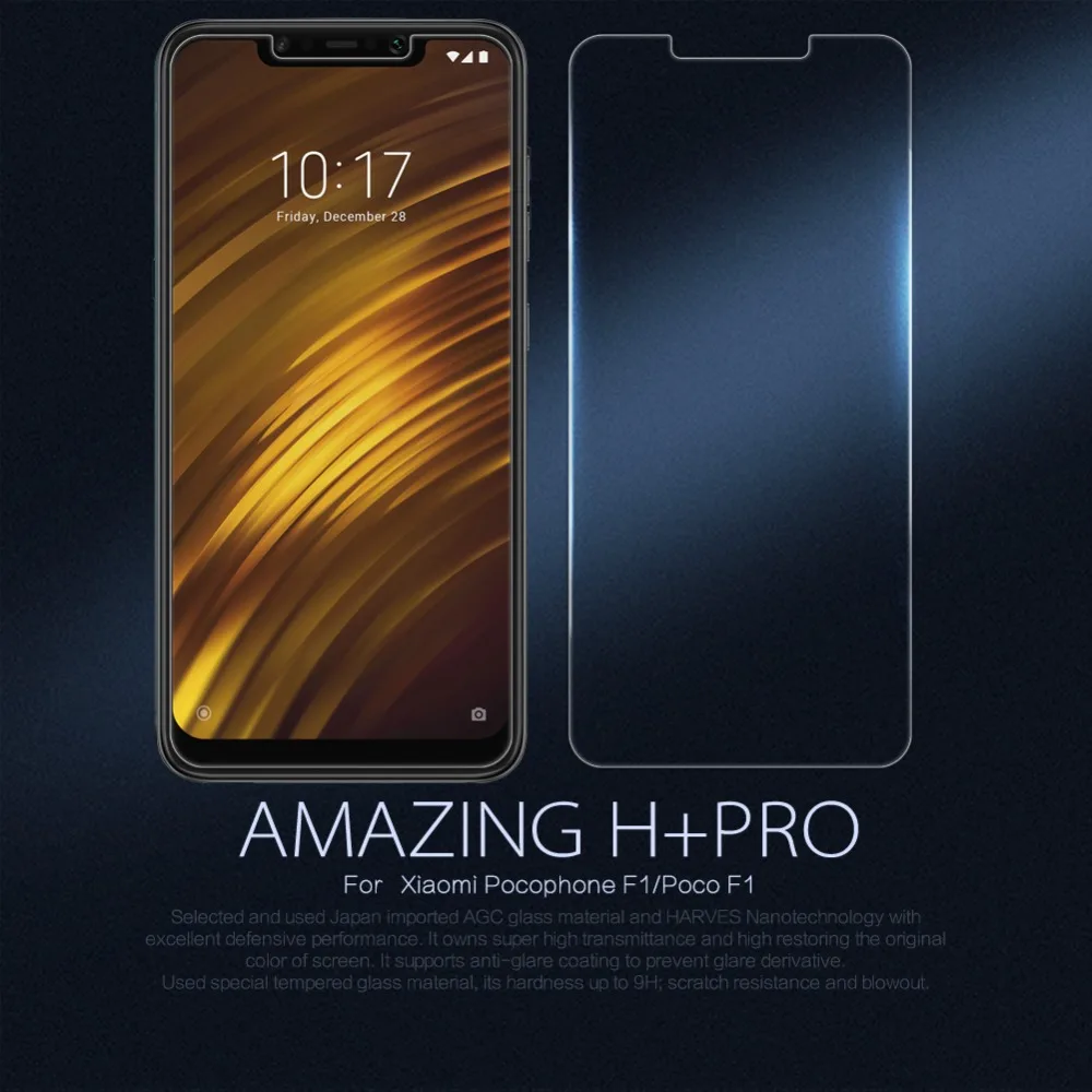 Для xiaomi Pocophone F1 закаленное Стекло Экран протектор Nillkin Amazing H+ Pro противовзрывная защита для стекла для xiaomi poco F1