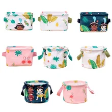 

Cosmetics Makeup Organizer Desktop Storage Box Creative Portable Organizer Storage Sundries Desktop Bathroom Bag Cartoon Fabric