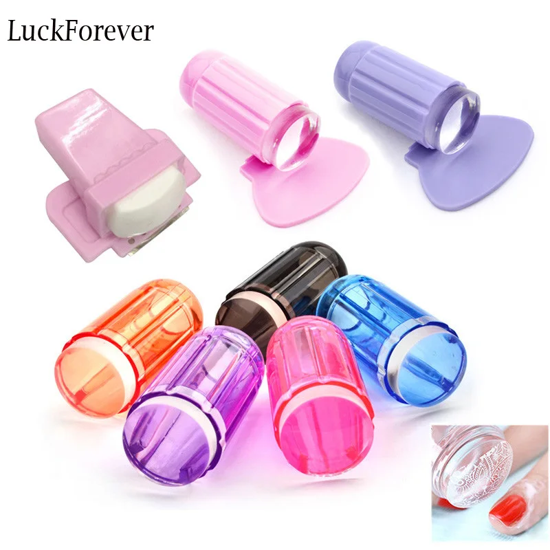 Силиконовый штамп для дизайна ногтей LuckFoever штамповочный уплотнитель лака