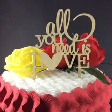 SD-484 Free Shipping All you need is LOVE Cake Toppers for Lover’s Wedding Personalized Party Favors