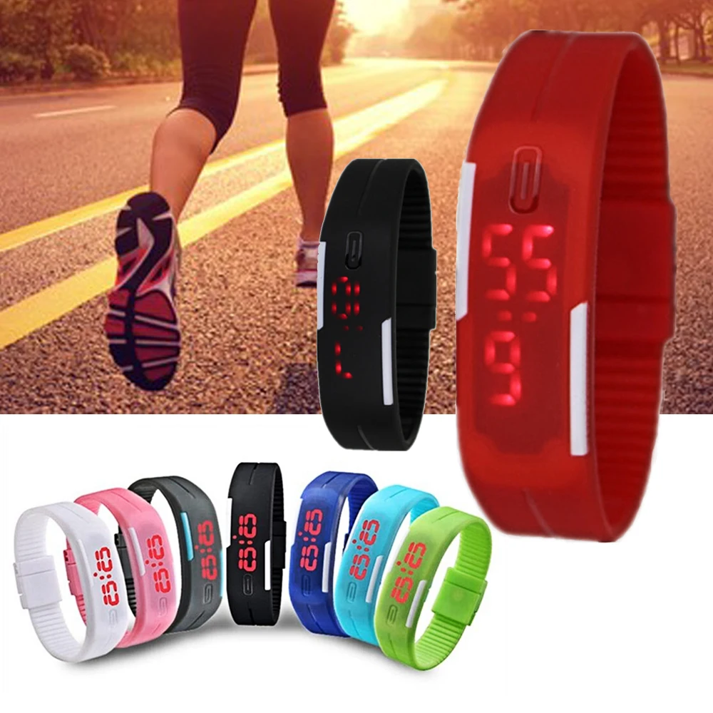

Men's Sports Children Watch Ultra Thin Women Silicone Digital LED Wrist Watches Girls Boys Baby Clock Reloj Hombre Reloj Mujer