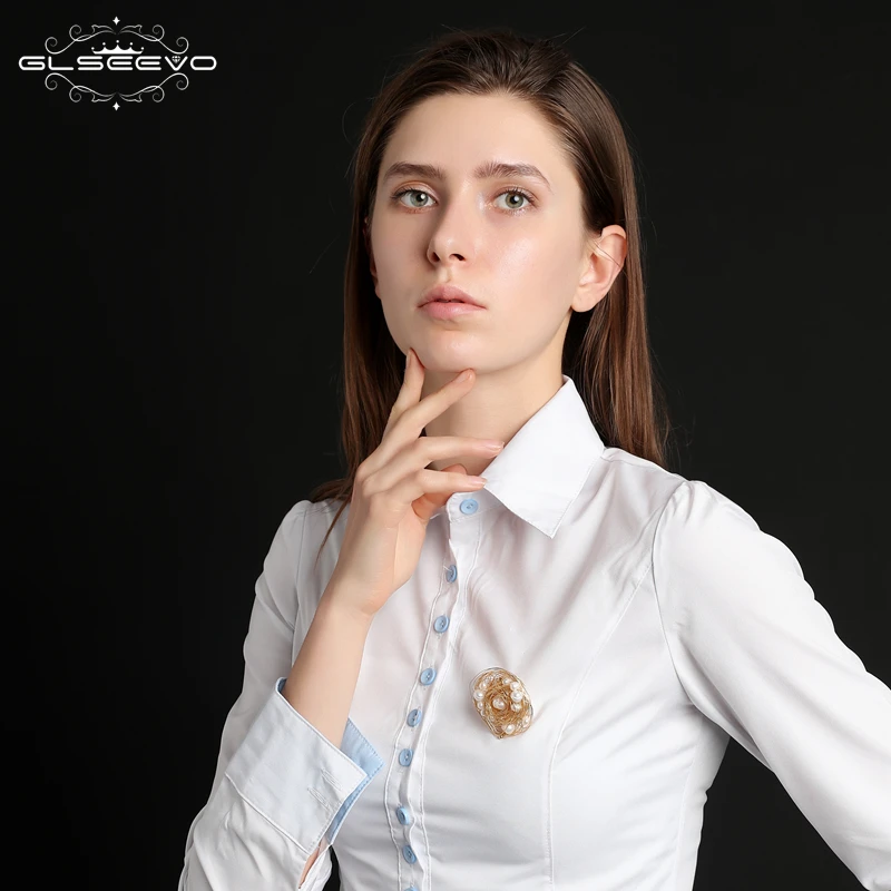 Женская жемчужная брошь GLSEEVO вечерние булавки и броши в форме барокко из