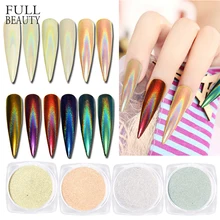 1 коробка лазерный блеск для ногтей порошок пыль зеркало Павлин Блестящий голографический дизайн ногтей хром пигментный гель лак DIY маникюрные советы CHLB01-06