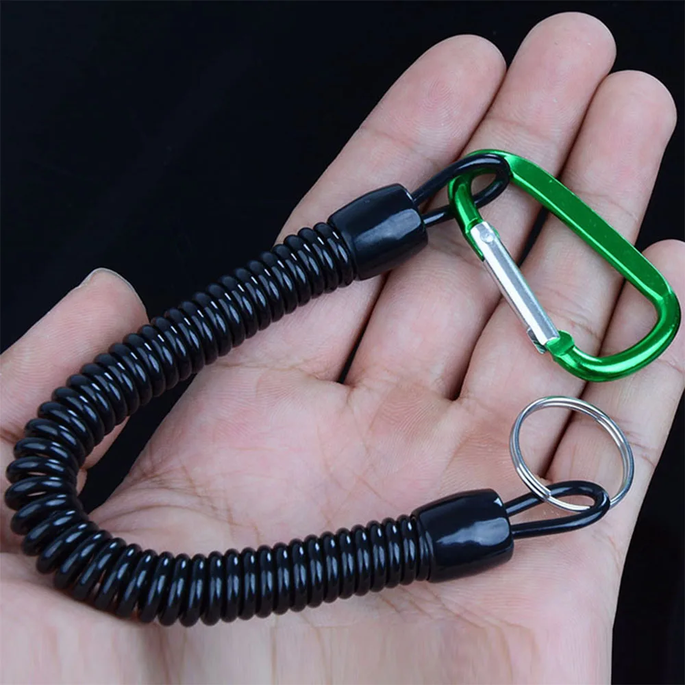 BESPORTBLE Cuerdas de Pesca de 6 Piezas Cuerdas de Aletas de Seguridad de Resorte Retr/áctiles Cuerdas El/ásticas de Cuerda El/ástica con Herramientas de Pesca de Alambre de Clip de Acero