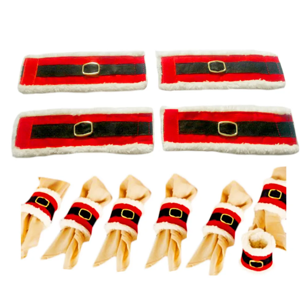 

4-8pcs/lot Christmas Decor Napkin Holders Tableware Dinner Decorations Santa Cover for Christmas Xmas Hotel Table decoration