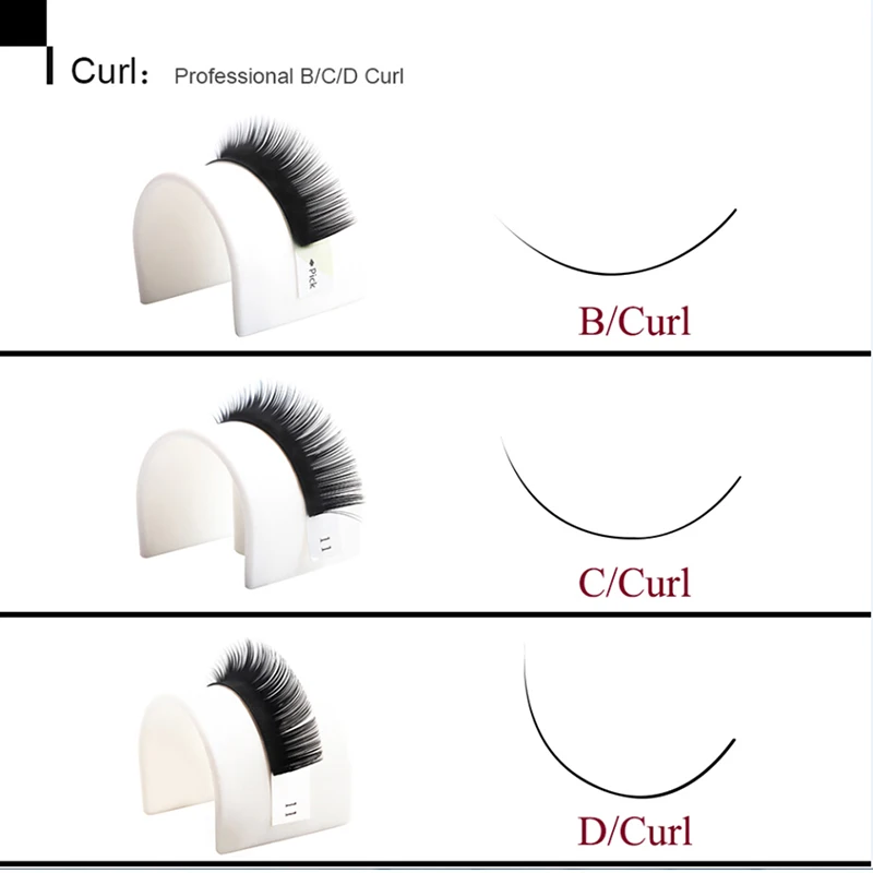 Cílios postiços individuais de pelo de marta,