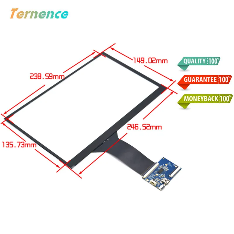 10 inch USB capacitive touch screen 