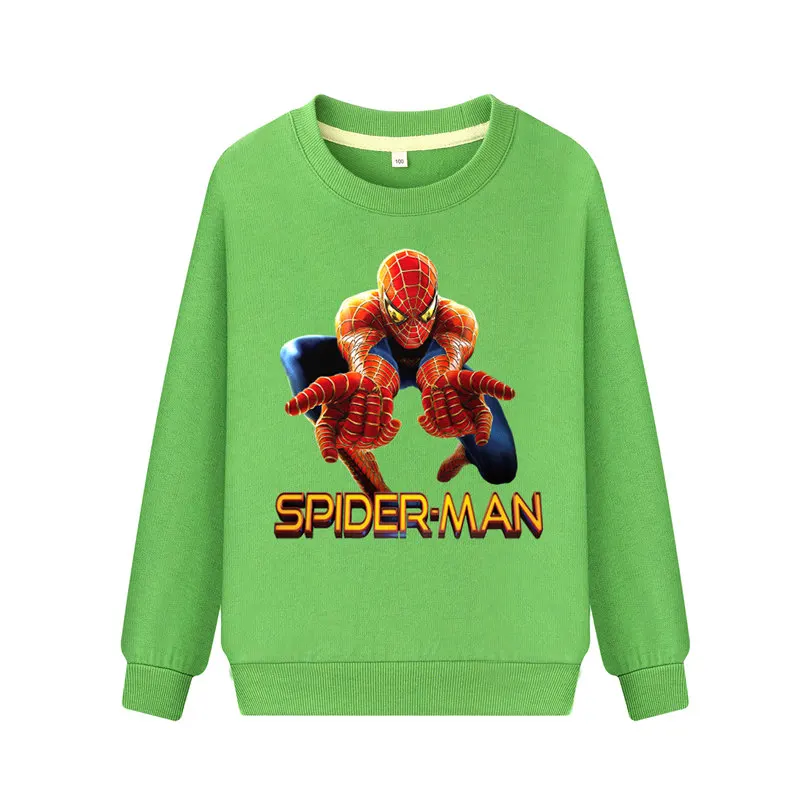Kids New Cartoon Spiderman Hero Print Sweatshirts Sports Long Sleeve Hoodies Boys Girls Autumn 100%Cotton Hoodie Coats WK132 (1)