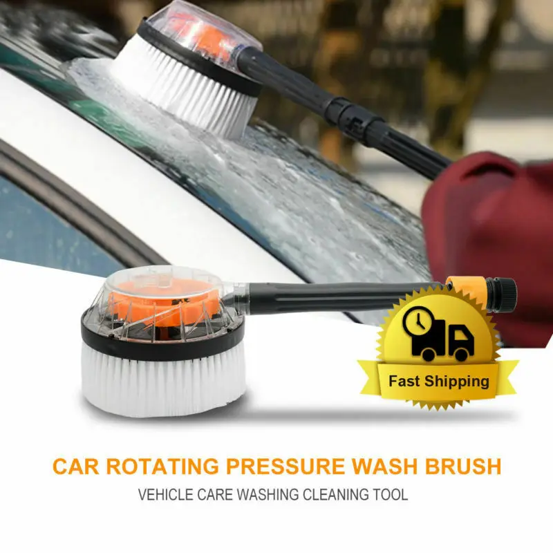 

Car Wash Brush Pressure Water Truck Rotating Care Washing Cleaning Tool Hose