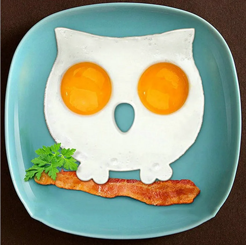 Забавные Creative Кухня Инструмент Силиконовые Сова Fried Egg Плесень Блин яйца жарить плесень