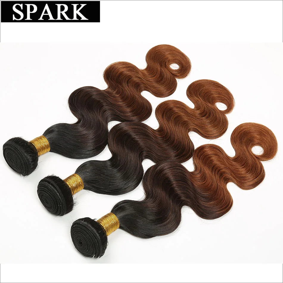 Spark Hair Ombre Brazilian Body Wave Hair 1/3/4 Bundles 100% Human Hair Weave Bundles 10-26inch 1B/4/30 & 27 Remy Hair Extension Spark Hair Ombre Brazilian Body Wave Hair 1/3/4 Bundles 100% Human Hair Weave Bundles 10-26inch 1B/4/30 & 27 Remy Hair Extension