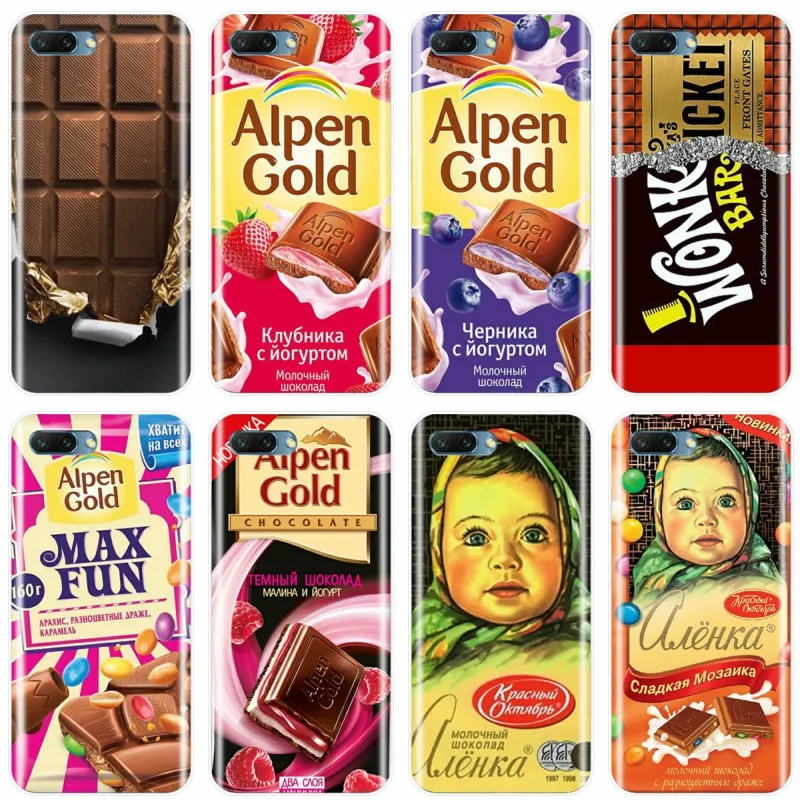 Мягкий Силиконовый ТПУ чехол для телефона alenka bar wonka chocolate Huawei MATE 8 9 10 20 pro Honor V10 NOTE10