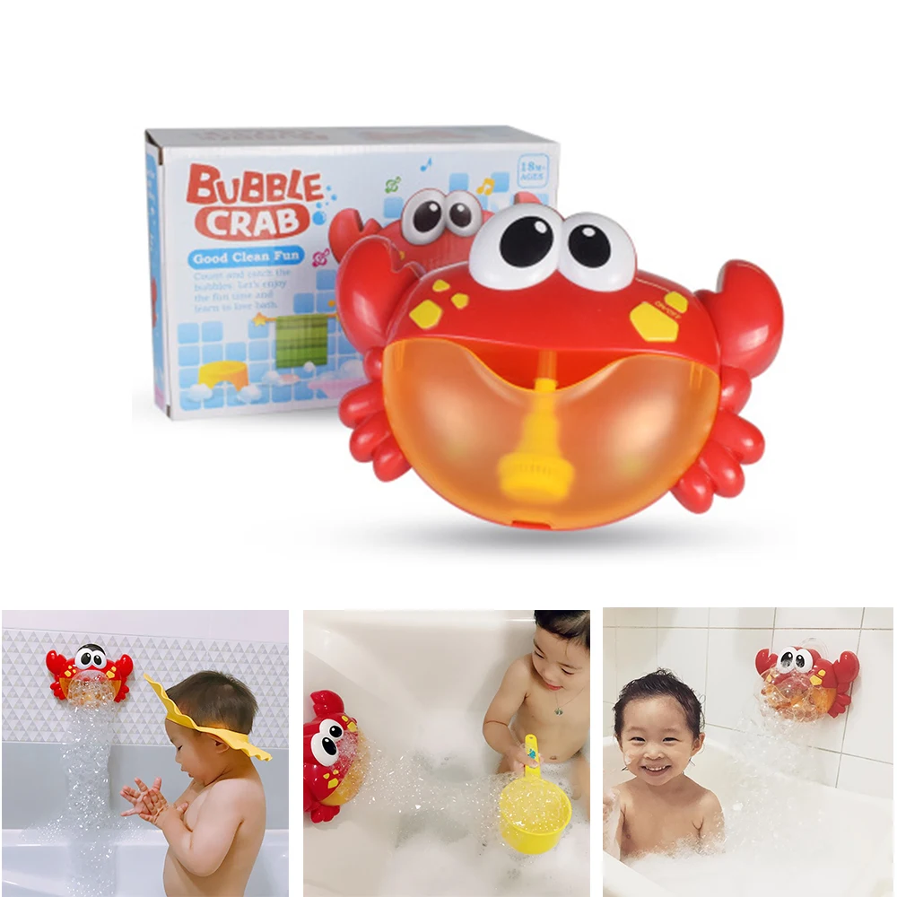 Детская игрушка для купания, Детские Игрушки для ванны, лягушки, краб, Кит, Генератор пузырей, автоматический вентилятор с музыкальной промывкой, игрушки для детей