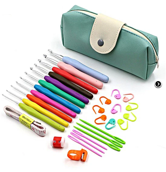 30 pcs Crochet Hooks Yarn Knitting Crochet Hooks Set Yarn Craft Kit
