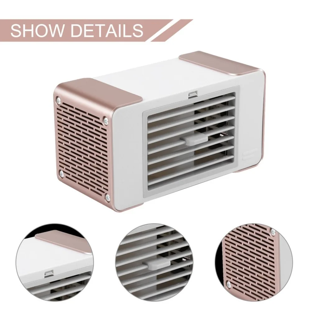 USB enfriador de aire de uso Personal de aire acondicionado a casa de escritorio de oficina de Enfriamiento del refrigerador sin hoja de Ventilador aire acondicionado Ventilador regalos