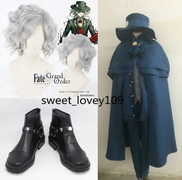Full sets Halloween costume Edmond Dantes/The Count of Monte Cristo cosplay costume and wig