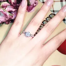 1 pcs Vender Zircon Anéis de Noivado para As Mulheres Cor de Rosa de Ouro Anéis Feminino Anel de Casamento Cristais Austríacos Jóias Top Quality