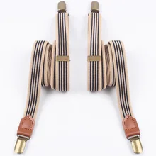 Горячая Распродажа Женская Мужская серьга унисекс на подтяжках эластичные тонкие подтяжки 4 подтяжки с зажимами женские брюки джинсы аксессуары-скобы