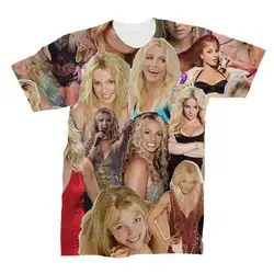 2018 Новый Бритни Спирс коллаж футболка известный бренд 3D печатных многие лица Размеры S к 5XL футболки