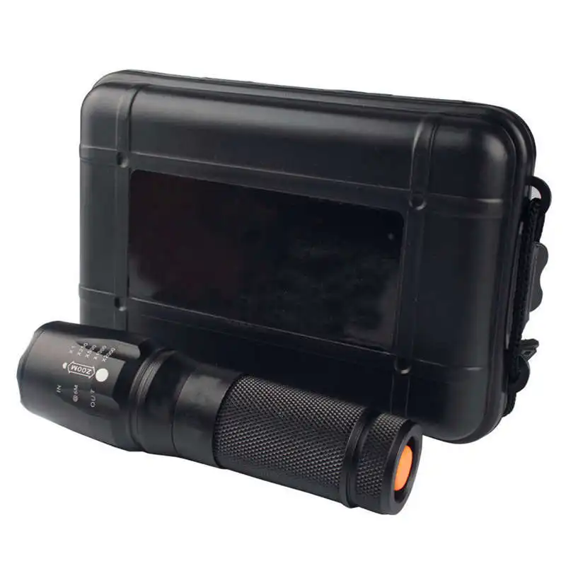 6000lm X800 Tactical Flashlight LED Zoom Military Torch G700 lampada led t6 fanatic led flashlight rechargeable 18650 #4S12 (2)