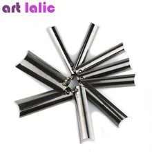 Удобство французские Советы Улыбка линия розовый и белый срез УФ-гель для дизайна ногтей Акриловые эссенционные Инструменты 9 размеров резак край Триммер шаблон