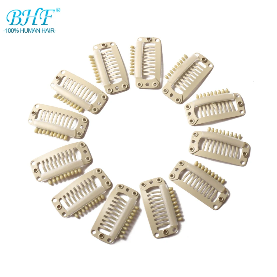 

BHF Snap Clip For Hair ExtensionS weft 32mm Can use more than 1000 times clips black /brown and blonde color