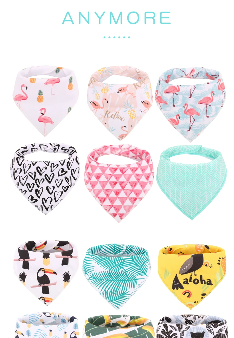 Conjunto de Algodão Lenço do Bebê Coisas do Bebê Flauta Feliz Peças Set Lavável Moda Babadores Unisex Bandana 6 - 4 bebê bandana babadores coisas do bebê