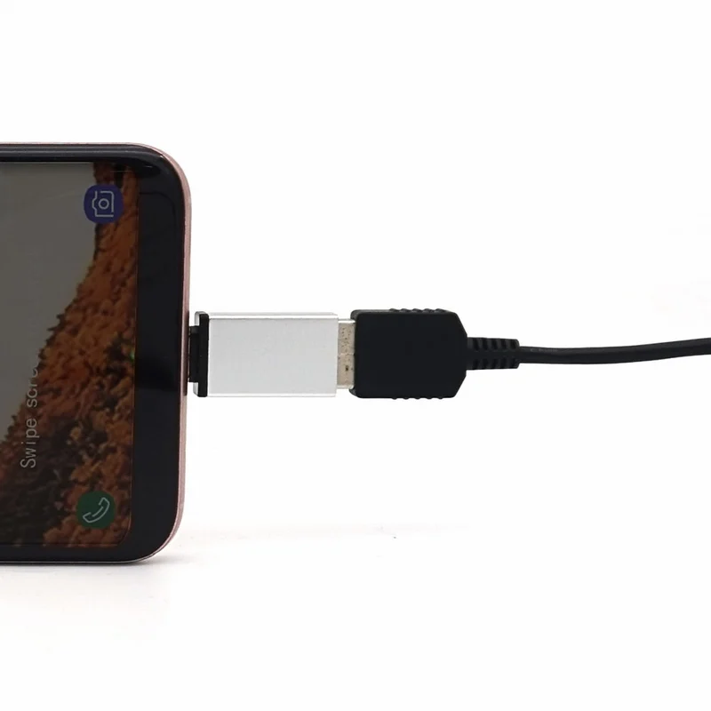 Кабель переключатель Portefeuille 2в1 USB Type C для Micro OTG из алюминия Samsung Galaxy S8 Plus LG G6 G5 MacBook