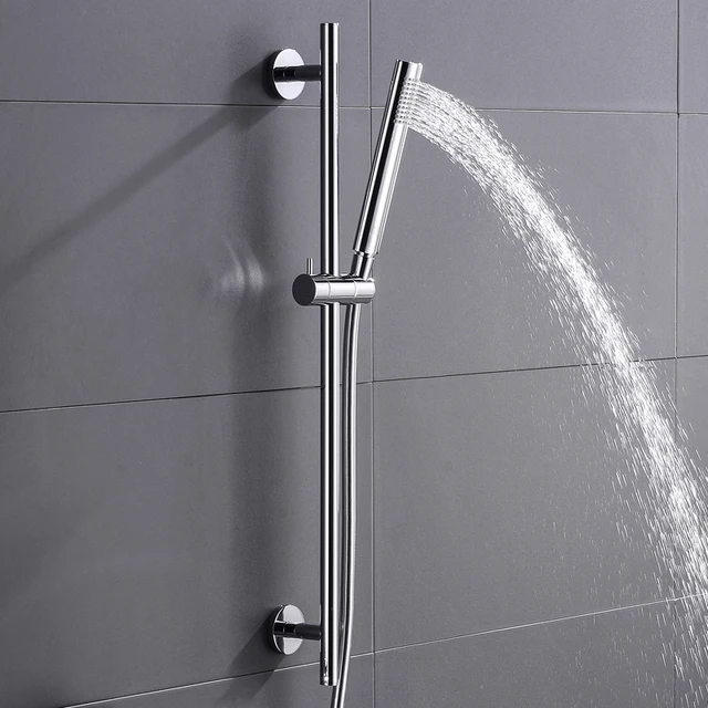 All Brass Hand Held Shower Slide Bar Wall Mount Sliding Bars Hand Shower Bracket High and Angle