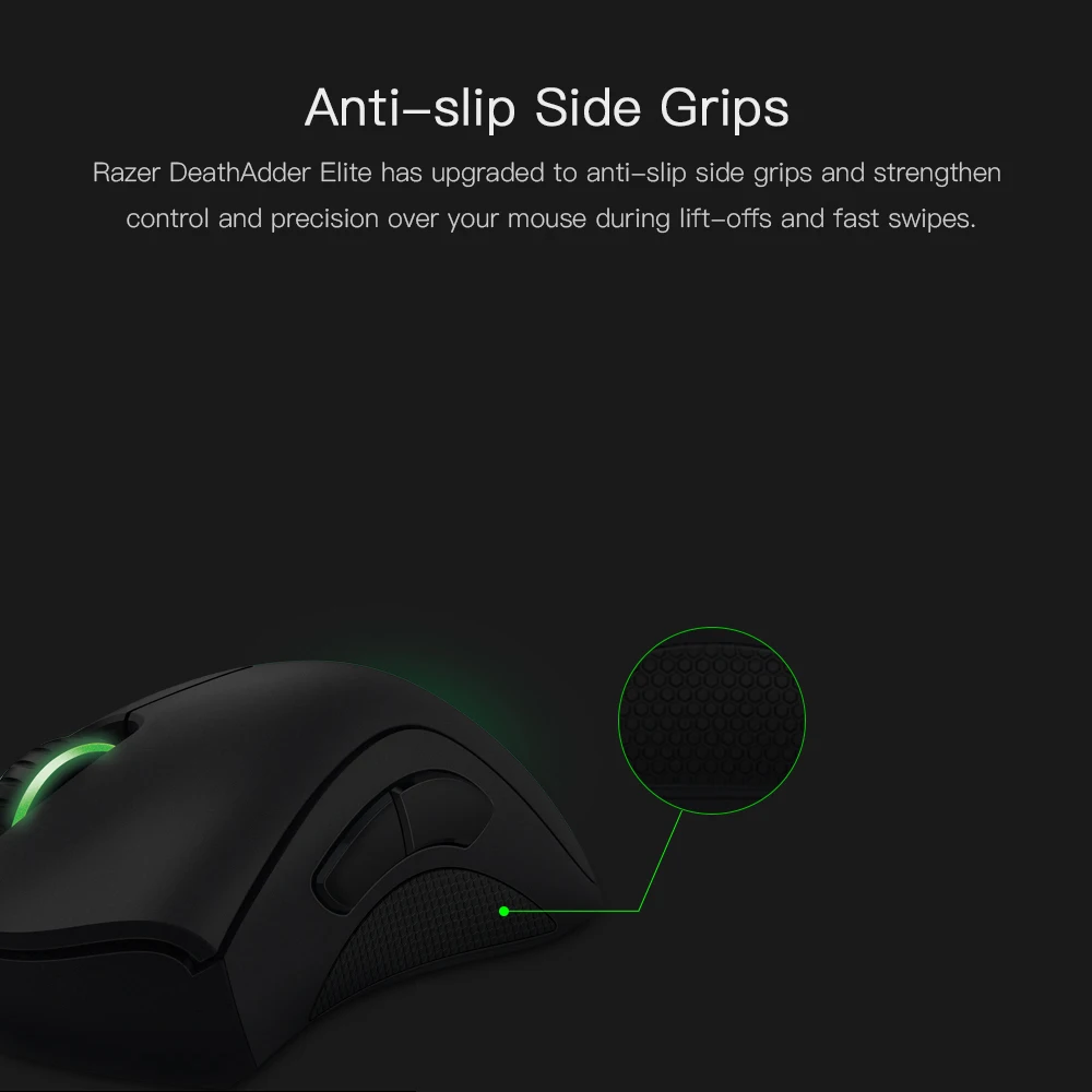 Проводная игровая мышь Razer DeathAdder Elite 16000 точек/дюйм, оптический сенсор, 7 автономных программируемых кнопок, эргономичный дизайн