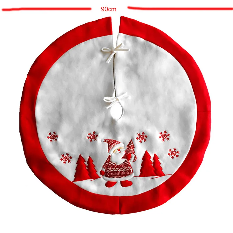 1 шт., белые плюшевые юбки для рождественской елки, меховой ковер, рождественские украшения для дома, натальные, новогодние украшения, navidad - Цвет: D