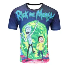 New2018 Fashion Rick And Morty T-shirt men Harajuku Tee Shirt Printed 3d Cartoon T- Shirt Camisetas Funny T-shirt wholesale