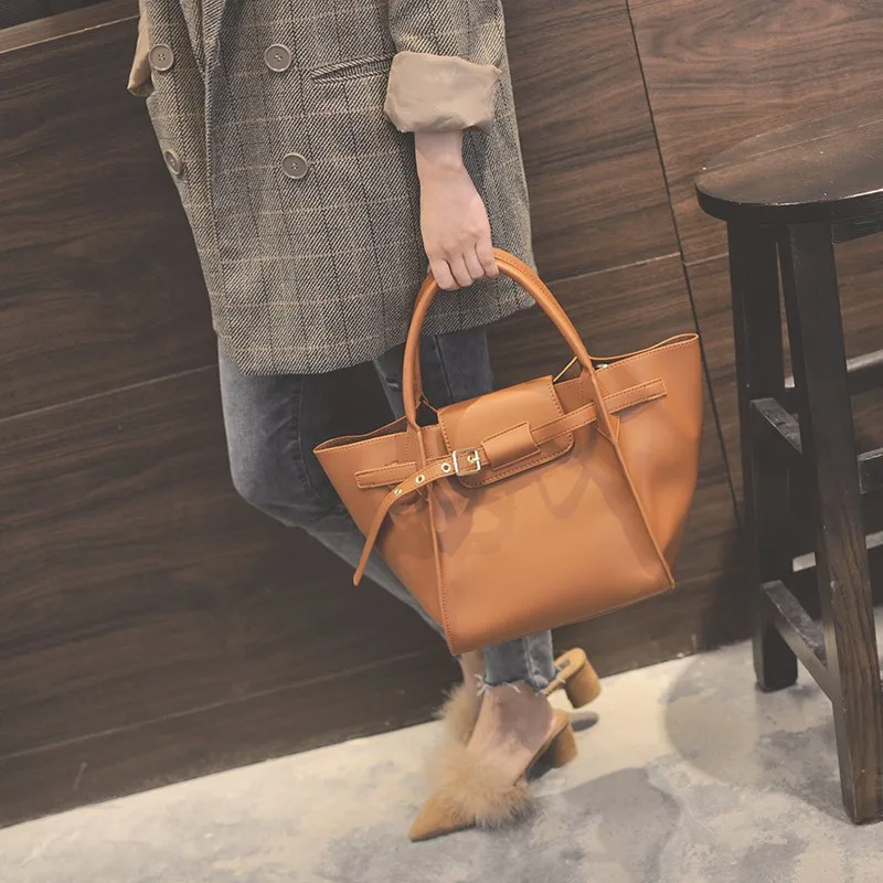 Новинка, Женская вместительная сумка, одноцветная элегантная женская сумка, брендовая дизайнерская сумка через плечо, сумка через плечо из искусственной кожи