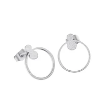 Модные ювелирные изделия Бесконечность серьги гвоздики Мода Circlet Форма подарки для лучшего друга для женщин Девушка минимализм золото; серебро; сережки