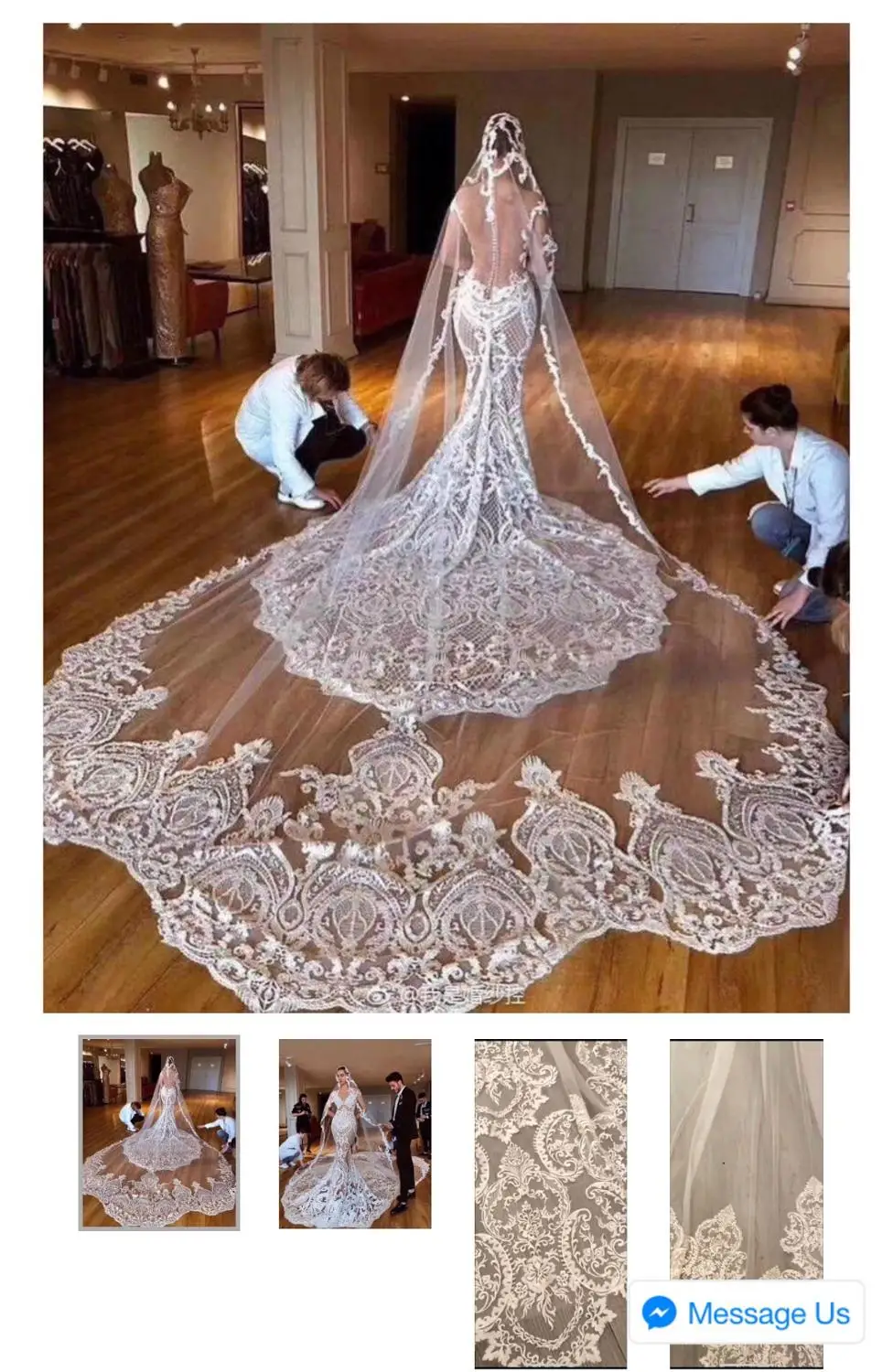 

2019 New Eyelash Lace 1.5M/3M Long High-end Bridal Veil White/Ivory Wedding Veil Mantilla Wedding Accessories Veu De Noiva EE006