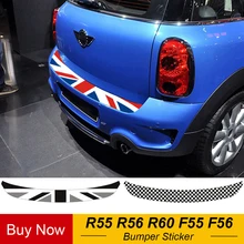 Union jack amortecedor traseiro do carro decoração adesivo tronco borda de carga proteção decalque para mini cooper r55 r56 r60 f55 f56 carro-estilo