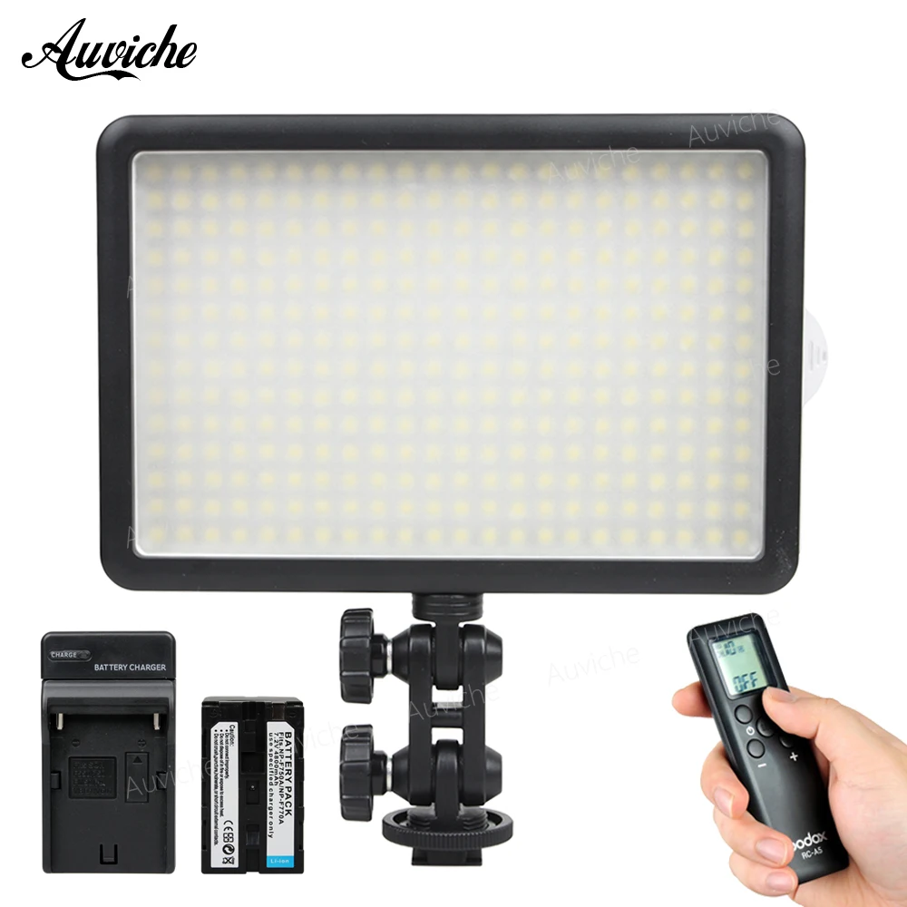 

Godox LED308C 3200-5600K LED Video LED Light with F750 battery for DSLR Camera Camcorder Fill Light for Wedding News Interview