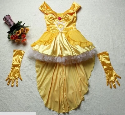 

FREE SHIPPING Adult Women Princess Belle Costume Fancy Dress