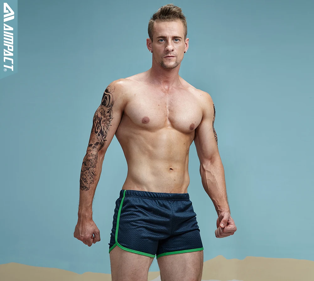 Aimpact Mesh Breathable Cool Men's Shorts Summer Fast Dry Fitness Workout Shorts For Men Comfortable Soft Men Homewear 2AMC11- (2)