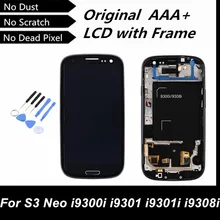 100 Test Good Original LCD Screen Digitizer with Frame for Samsung Galaxy S3 Neo i9300i i9301