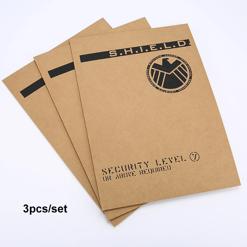 Agents of SHIELD a4 document Kraft file Folder shool archive paper folder office file Bag Stationery Accessory Cosplay file folder organizer