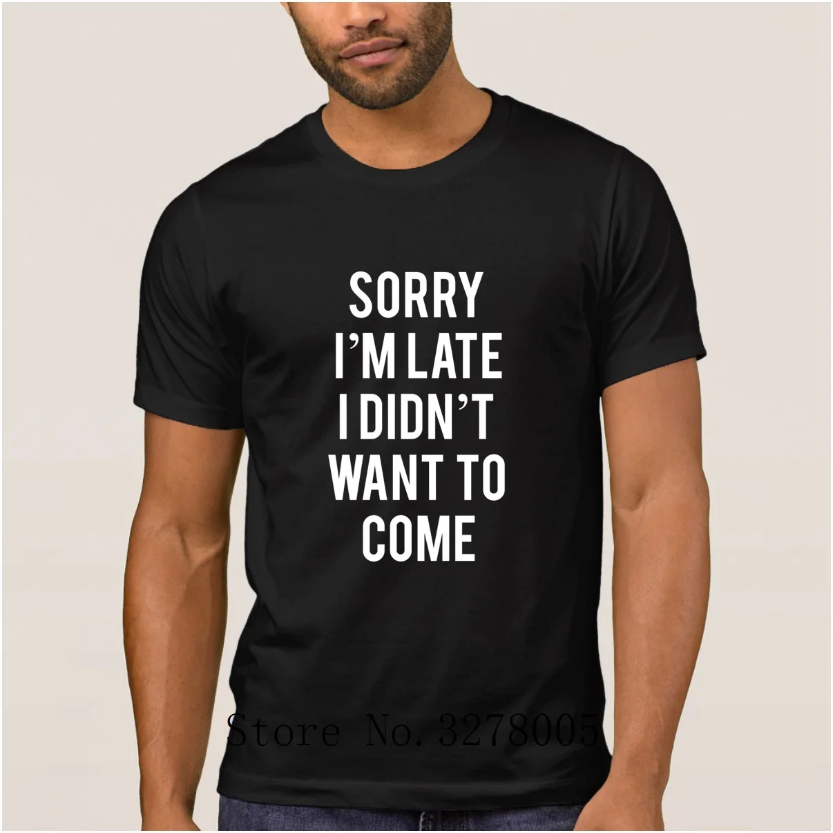 Buy CBTWear Sorry I'm Late, I Didn't Want To Come - Funny Sarcastic Graphic Tee - Office Humor Men T-Shirts, Red, Large At