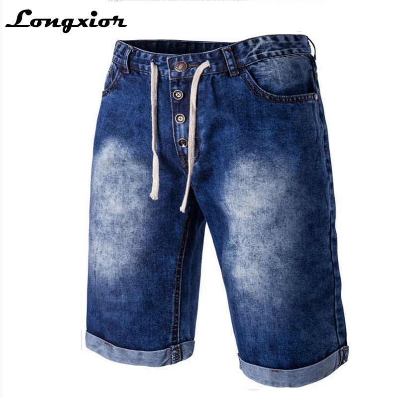 New Brand Summer Shorts Men Fashion Hip Hop Jeans Shorts Male Knee